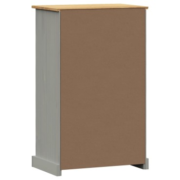 vidaXL Παπουτσοθήκη VIGO Γκρι 60x35x96cm από Μασίφ Ξύλο Πεύκου