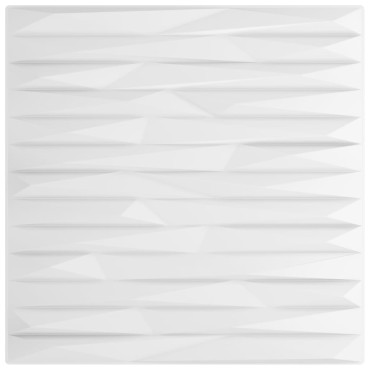 vidaXL Πάνελ Τοίχου 48 Τεμ. Σχέδιο Πέτρας Λευκά 50x50εκ. 12 μ² από XPS