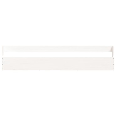 vidaXL Παπουτσοθήκη Επιτοίχια 2 τεμ. Λευκή 110x9x23cm Μασίφ Πεύκο