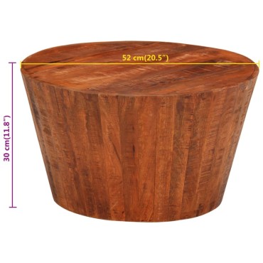 vidaXL Τραπεζάκι Σαλονιού 52x30cm Μασίφ Ακατέργαστο Ξύλο Μάνγκο 1 τεμ.