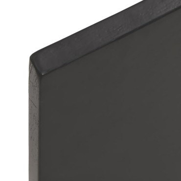 vidaXL Ράφι Τοίχου Σκούρο Καφέ 80x50x2cm Επεξεργ. Μασίφ Ξύλο Δρυός 1 τεμ.