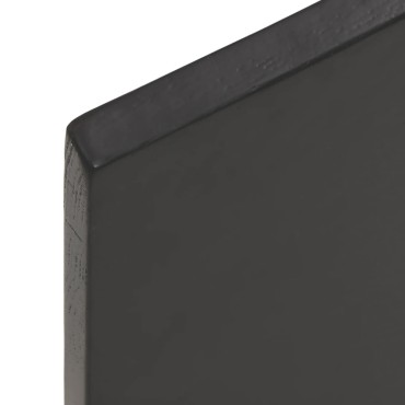 vidaXL Ράφι Τοίχου Σκούρο Καφέ 80x50x2cm Επεξεργ. Μασίφ Ξύλο Δρυός 1 τεμ.