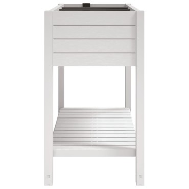 vidaXL Ζαρντινιέρα Κήπου Υπερυψωμένη Λευκή 110x45x79 εκ. Πολυπρ/λένιο