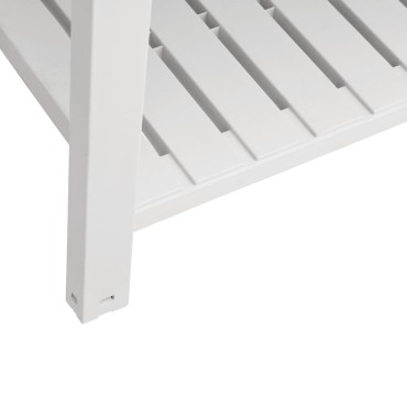 vidaXL Ζαρντινιέρα Κήπου Υπερυψωμένη Λευκή 110x45x79 εκ. Πολυπρ/λένιο