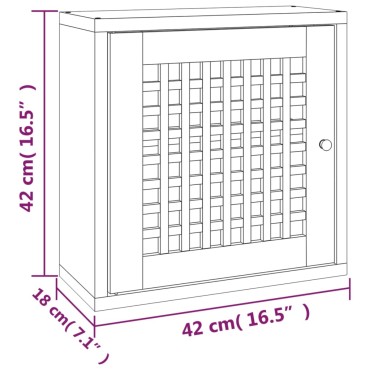 vidaXL Ντουλάπι Τοίχου 42x18x42cm από Μασίφ Ξύλο Καρυδιάς 1 τεμ.
