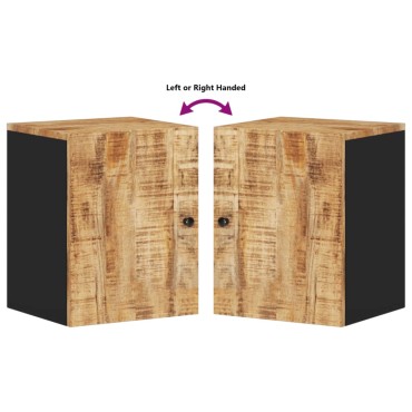 vidaXL Ντουλάπι Μπάνιου Επιτοίχιο 38x33x48cm από Μασίφ Ξύλο Μάνγκο