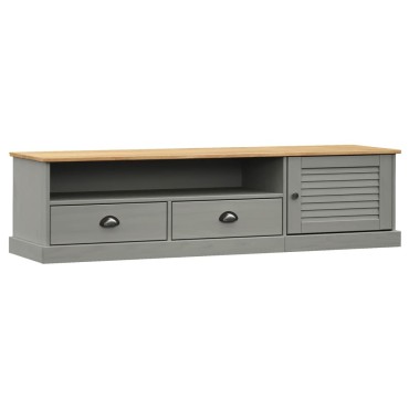 vidaXL Έπιπλο Τηλεόρασης VIGO Γκρι 156x40x40cm Μασίφ Ξύλο Πεύκου