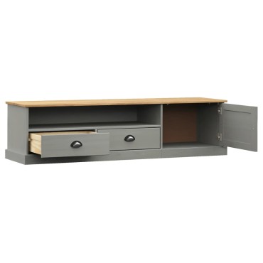 vidaXL Έπιπλο Τηλεόρασης VIGO Γκρι 156x40x40cm Μασίφ Ξύλο Πεύκου