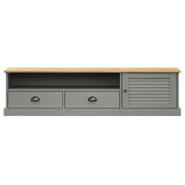 vidaXL Έπιπλο Τηλεόρασης VIGO Γκρι 156x40x40cm Μασίφ Ξύλο Πεύκου