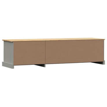 vidaXL Έπιπλο Τηλεόρασης VIGO Γκρι 156x40x40cm Μασίφ Ξύλο Πεύκου