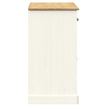vidaXL Μπουφές με Συρτάρια VIGO Λευκό 113x40x75cm Μασίφ Ξύλο Πεύκου 1 τεμ.