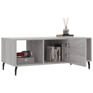 vidaXL Τραπεζάκι Σαλονιού Γκρι Sonoma 102x50x40cm Επεξεργασμένο Ξύλο 1 τεμ.
