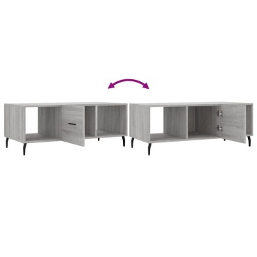 vidaXL Τραπεζάκι Σαλονιού Γκρι Sonoma 102x50x40cm Επεξεργασμένο Ξύλο 1 τεμ.