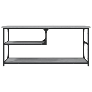 vidaXL Έπιπλο Τηλεόρασης Γκρι Sonoma 103x38x46,5cm Επεξ. Ξύλο/Ατσάλι