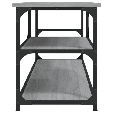 vidaXL Έπιπλο Τηλεόρασης Γκρι Sonoma 103x38x46,5cm Επεξ. Ξύλο/Ατσάλι
