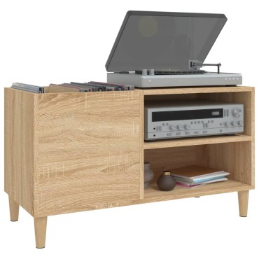 vidaXL Δισκοθήκη Sonoma Δρυς 84,5x38x48cm από Επεξεργασμένο Ξύλο 1 τεμ.