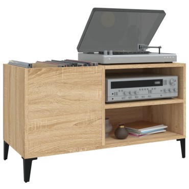 vidaXL Δισκοθήκη Sonoma Δρυς 84,5x38x48cm από Επεξεργασμένο Ξύλο 1 τεμ.
