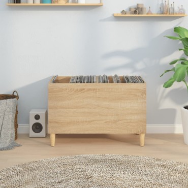 vidaXL Δισκοθήκη Sonoma Δρυς 74,5x38x48cm από Επεξεργασμένο Ξύλο