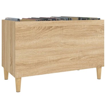 vidaXL Δισκοθήκη Sonoma Δρυς 74,5x38x48cm από Επεξεργασμένο Ξύλο