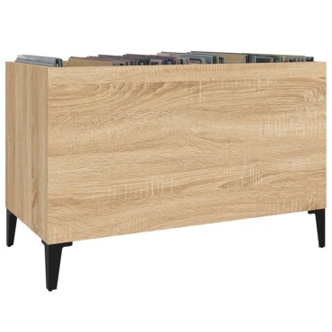 vidaXL Δισκοθήκη Sonoma Δρυς 74,5x38x48cm από Επεξεργασμένο Ξύλο