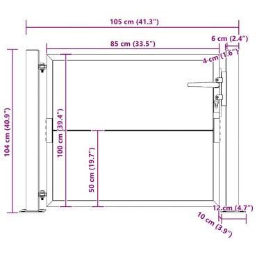 vidaXL Πόρτα Κήπου 100x100 εκ. από Ατσάλι Corten