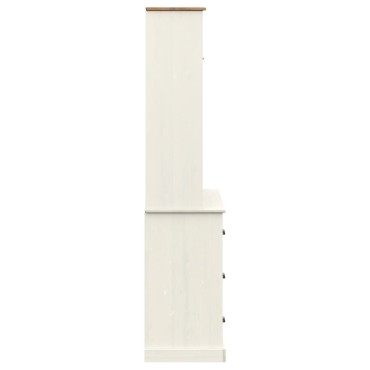 vidaXL Βιτρίνα VIGO Λευκή 78x40x175cm από Μασίφ Ξύλο Πεύκου 1 τεμ.