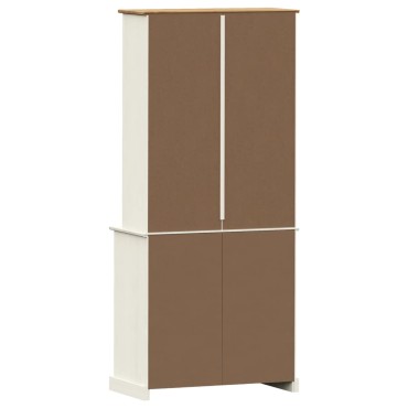 vidaXL Βιτρίνα VIGO Λευκή 78x40x175cm από Μασίφ Ξύλο Πεύκου 1 τεμ.