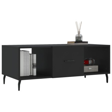vidaXL Τραπεζάκι Σαλονιού Μαύρο 102x50x40cm από Επεξεργασμένο Ξύλο 1 τεμ.