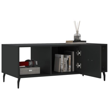 vidaXL Τραπεζάκι Σαλονιού Μαύρο 102x50x40cm από Επεξεργασμένο Ξύλο 1 τεμ.