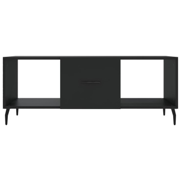 vidaXL Τραπεζάκι Σαλονιού Μαύρο 102x50x40cm από Επεξεργασμένο Ξύλο 1 τεμ.