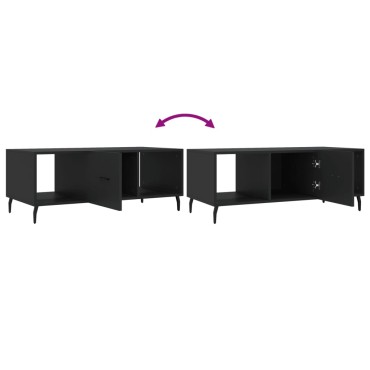 vidaXL Τραπεζάκι Σαλονιού Μαύρο 102x50x40cm από Επεξεργασμένο Ξύλο 1 τεμ.