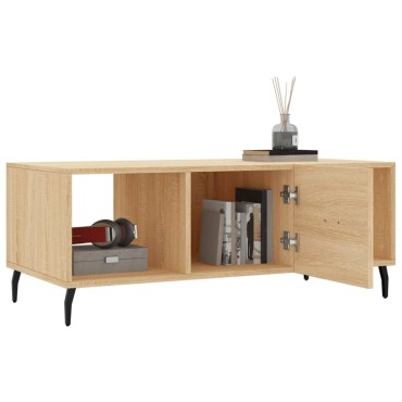 vidaXL Τραπεζάκι Σαλονιού Sonoma Δρυς 102x50x40cm από Επεξεργ. Ξύλο 1 τεμ.