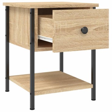 vidaXL Κομοδίνο Sonoma Δρυς 34x35,5x45cm από Επεξεργασμένο Ξύλο 1 τεμ.