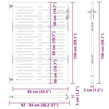 vidaXL Πόρτα Κήπου Τετράγωνη 85x150 εκ. από Ατσάλι Corten