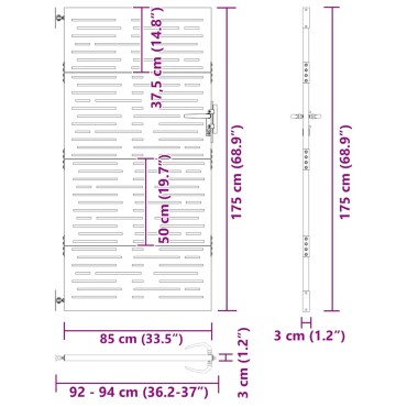 vidaXL Πόρτα Κήπου Τετράγωνη 85x175 εκ. από Ατσάλι Corten