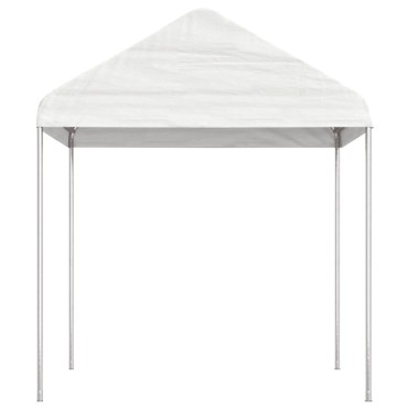 vidaXL Κιόσκι με Τέντα Λευκό 8,92 x 2,28 x 2,69 μ. από Πολυαιθυλένιο