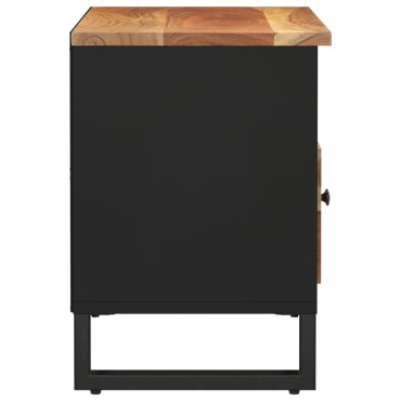 vidaXL Έπιπλο Τηλεόρασης 80x33x46cm Μασίφ Ξύλο Ακακίας & Επεξ. Ξύλο