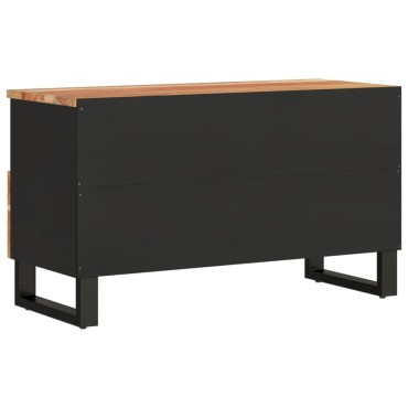 vidaXL Έπιπλο Τηλεόρασης 80x33x46cm Μασίφ Ξύλο Ακακίας & Επεξ. Ξύλο