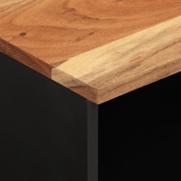 vidaXL Έπιπλο Τηλεόρασης 80x33x46cm Μασίφ Ξύλο Ακακίας & Επεξ. Ξύλο