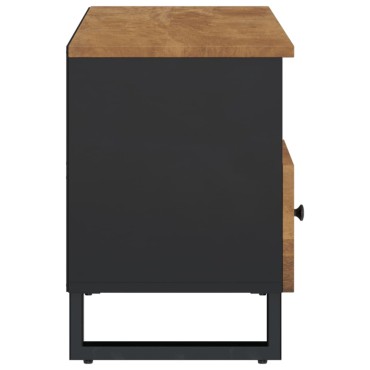 vidaXL Έπιπλο Τηλεόρασης 100x33x46cm Μασίφ Ξύλο Μάνγκο & Επεξ. Ξύλο