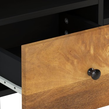 vidaXL Έπιπλο Τηλεόρασης 100x33x46cm Μασίφ Ξύλο Μάνγκο & Επεξ. Ξύλο
