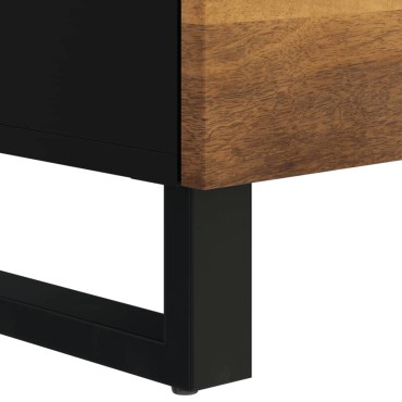 vidaXL Έπιπλο Τηλεόρασης 100x33x46cm Μασίφ Ξύλο Μάνγκο & Επεξ. Ξύλο