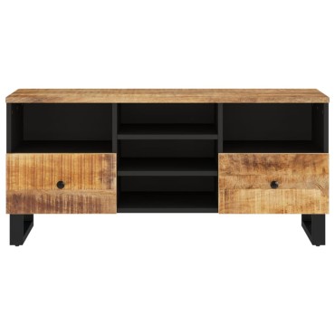 vidaXL Έπιπλο Τηλεόρασης 100x33x46cm Μασίφ Ξύλο Μάνγκο & Επεξ. Ξύλο