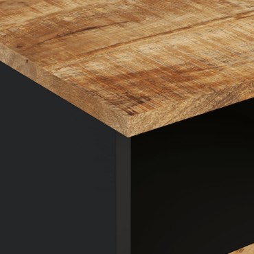 vidaXL Έπιπλο Τηλεόρασης 100x33x46cm Μασίφ Ξύλο Μάνγκο & Επεξ. Ξύλο