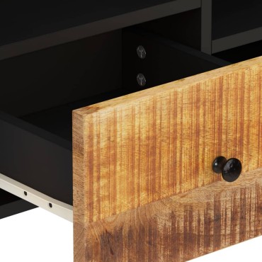 vidaXL Έπιπλο Τηλεόρασης 100x33x46cm Μασίφ Ξύλο Μάνγκο & Επεξ. Ξύλο