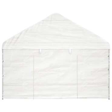 vidaXL Κιόσκι με Τέντα Λευκό 15,61 x 4,08 x 3,22 μ. από Πολυαιθυλένιο