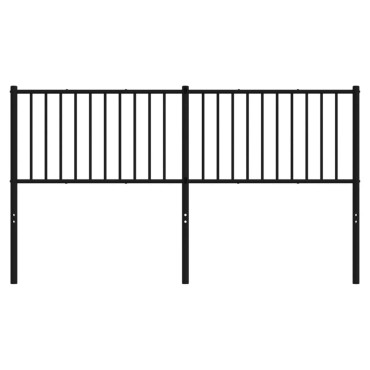 vidaXL Κεφαλάρι Μαύρο Μεταλλικό 166x3x90cm 1 τεμ.