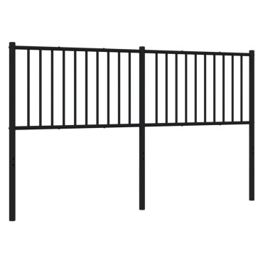 vidaXL Κεφαλάρι Μαύρο Μεταλλικό 166x3x90cm 1 τεμ.