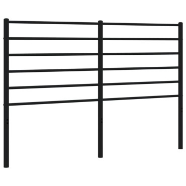 vidaXL Κεφαλάρι Μαύρο Μεταλλικό 166x3x90cm 1 τεμ.