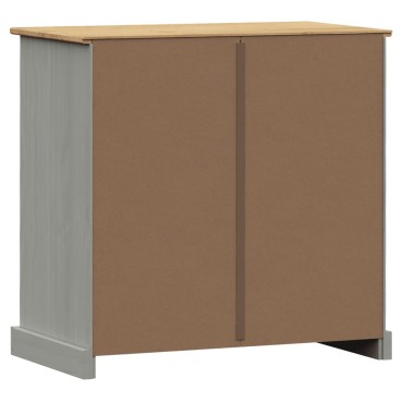 vidaXL Ντουλάπι με Συρτάρια VIGO Γκρι 78x40x75cm Μασίφ Ξύλο Πεύκου 1 τεμ.